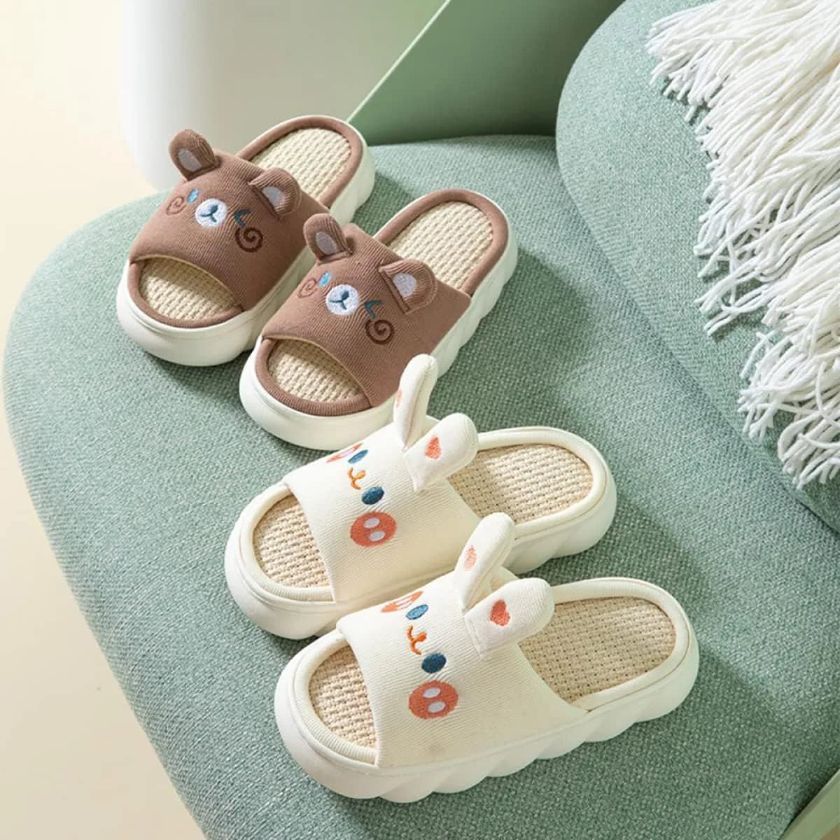 CN Fujian Cartoon Animal Slippers For Women Four Seasons