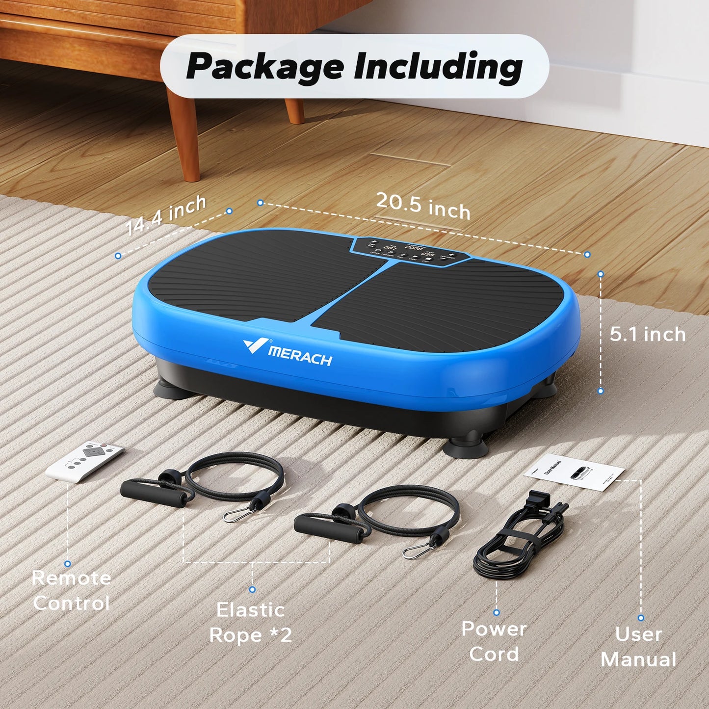 Merach EMS Vibration Plate Exercise Machine for Lymphatic Drainage Pain Relief and Weight Loss