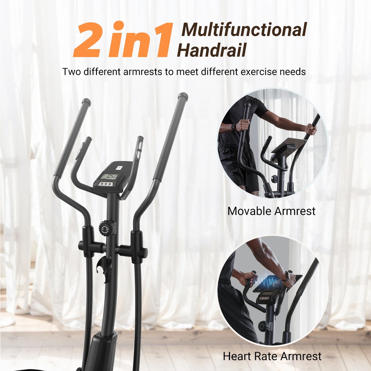 MERACH Elliptical Machine Home Magnetic Drive System 16 Levels