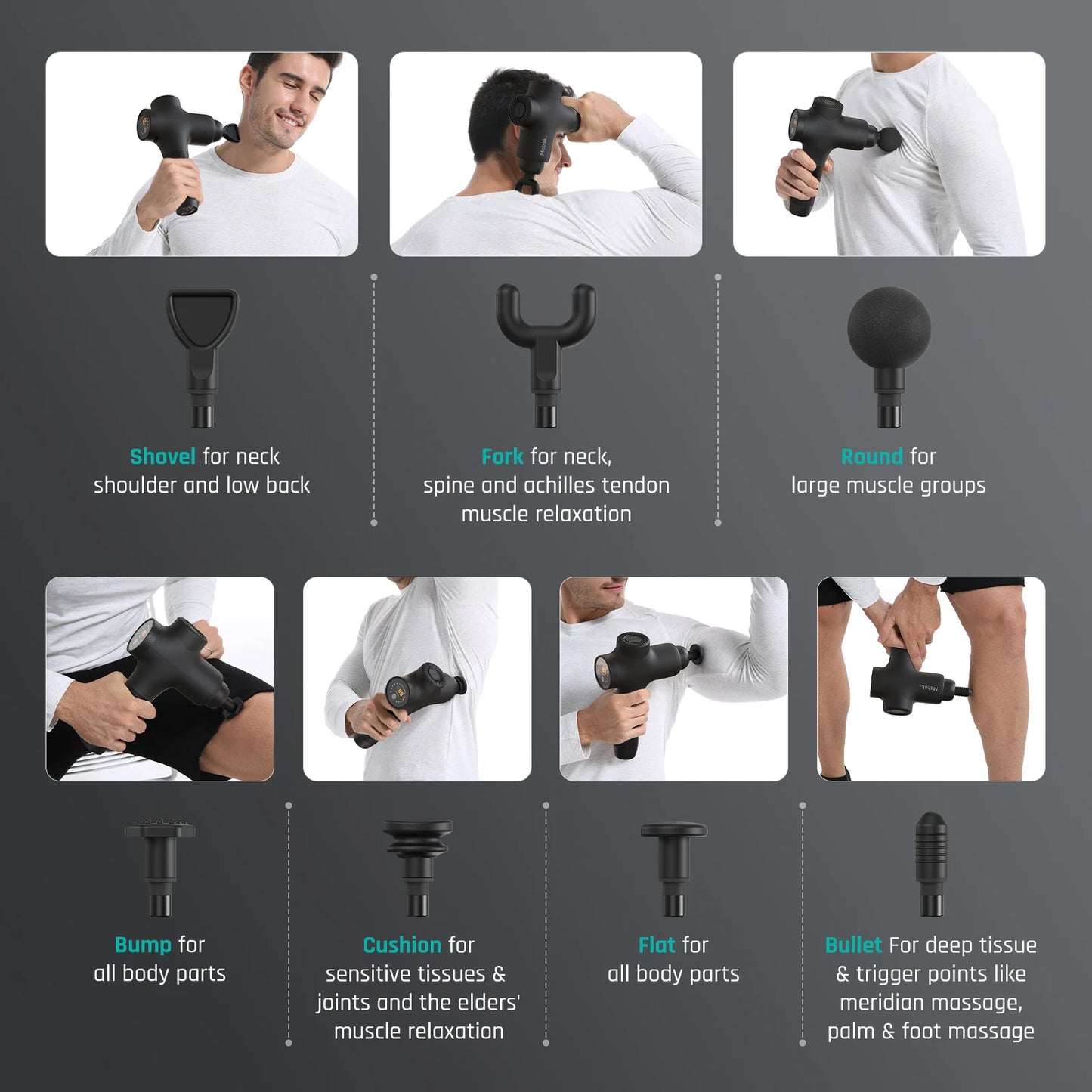 Mebak 3 Deep Tissue Massage Gun for Muscle Pain Relief
