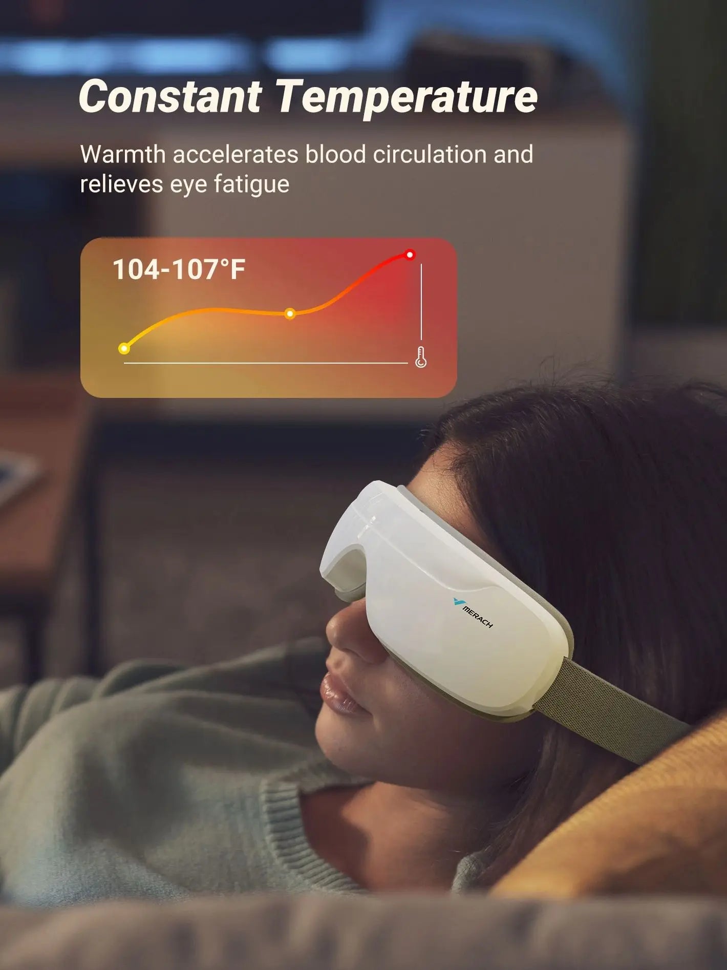 MERACH Eye Massager with Heat Compression and Bluetooth Music Smart Eye Care Device Large Eye Mask for Relaxation Birthday Gift Free Shipping