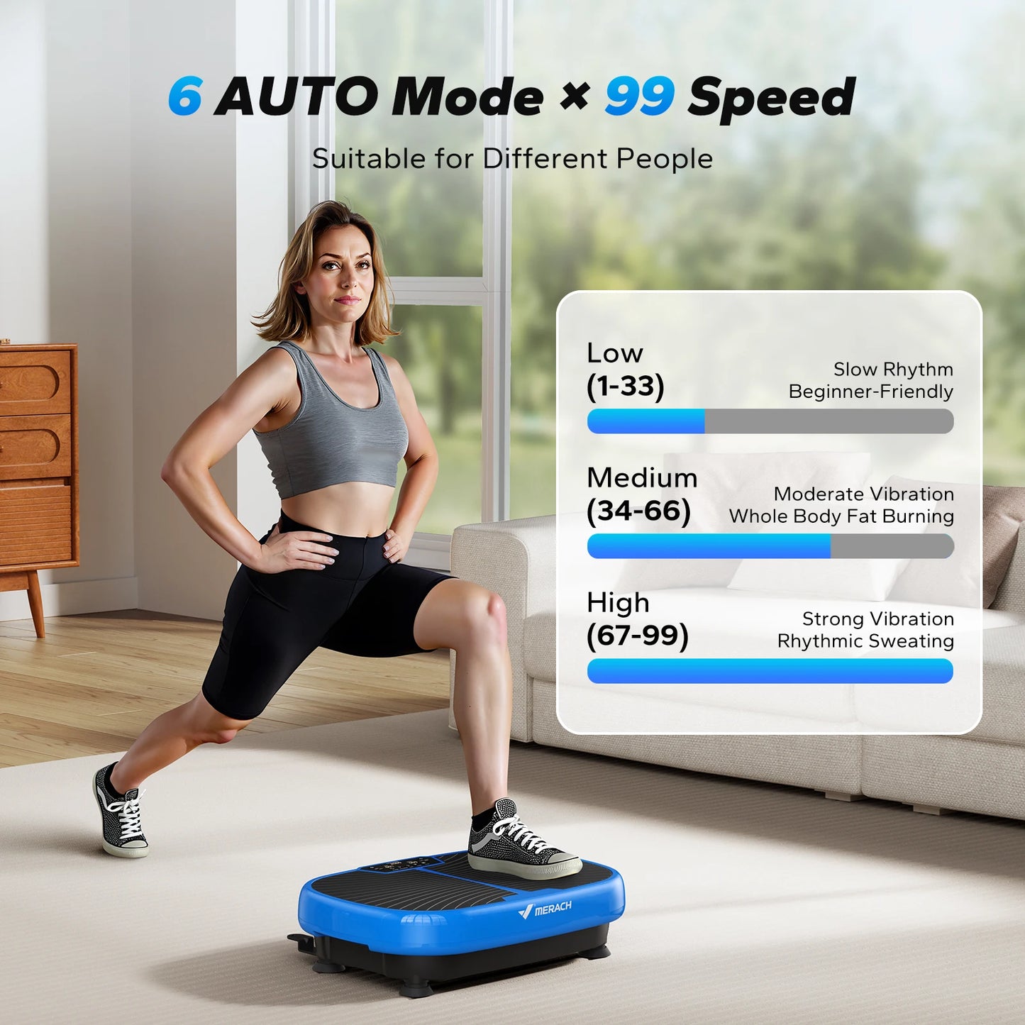 Merach EMS Vibration Plate Exercise Machine for Lymphatic Drainage Pain Relief and Weight Loss