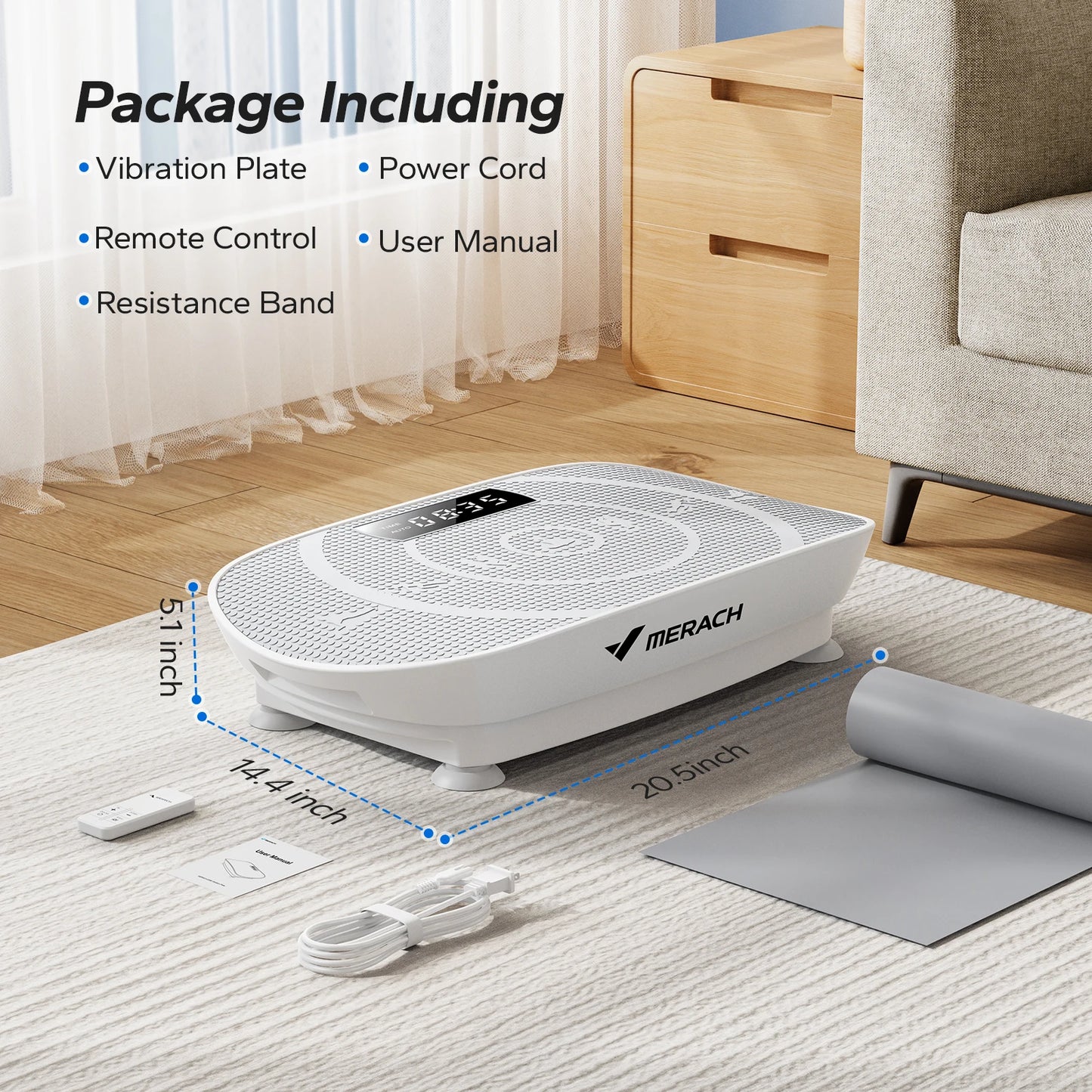 MERACH Vibration Plate Exercise Machine For Whole Body Workout Fitness