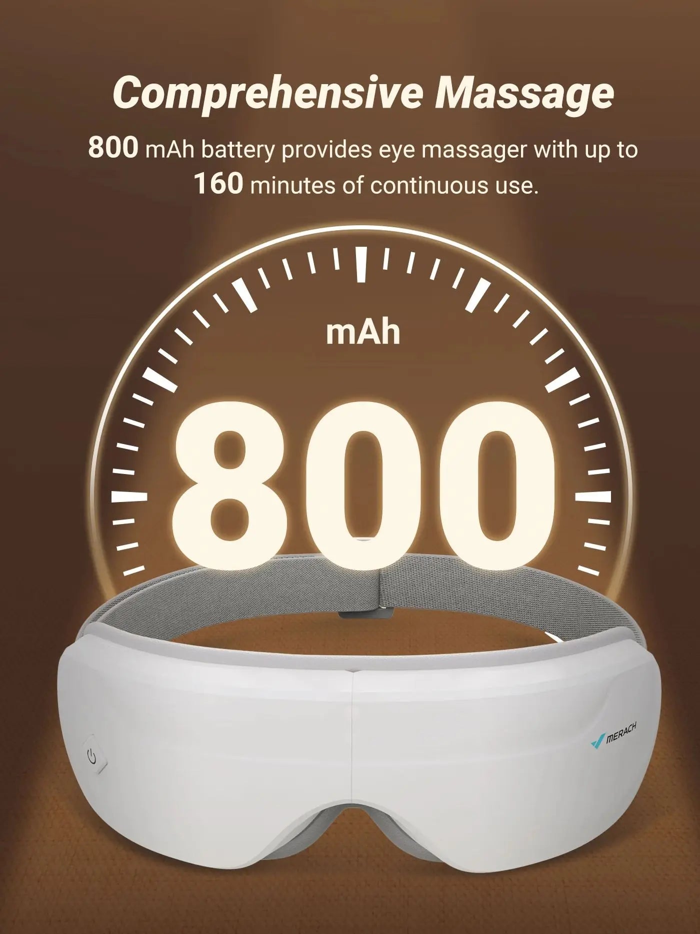 MERACH Eye Massager with Heat Compression and Bluetooth Music Smart Eye Care Device Large Eye Mask for Relaxation Birthday Gift Free Shipping