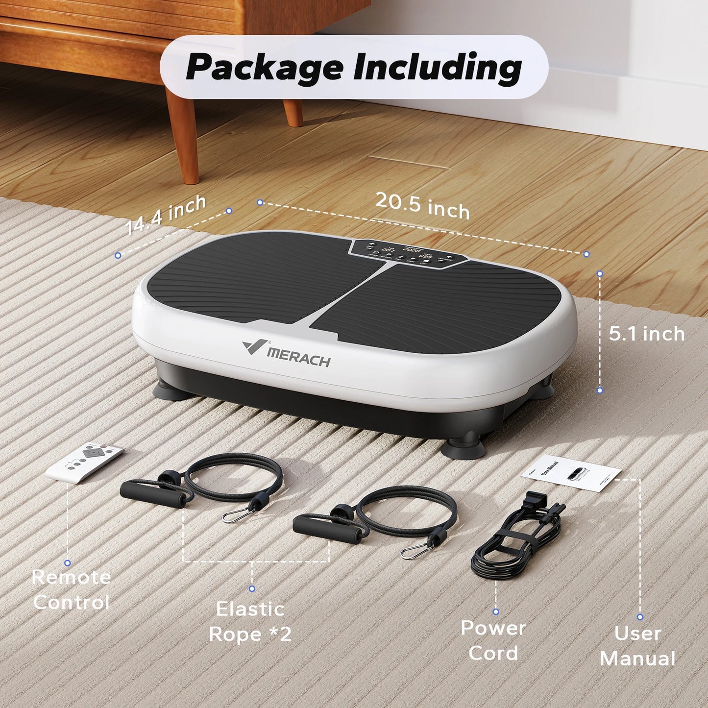 Merach EMS Vibration Plate Exercise Machine for Lymphatic Drainage Pain Relief and Weight Loss