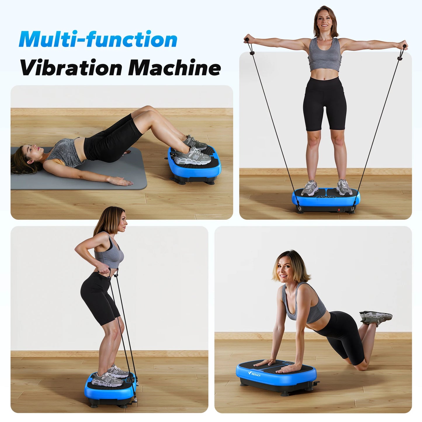 Merach EMS Vibration Plate Exercise Machine for Lymphatic Drainage Pain Relief and Weight Loss