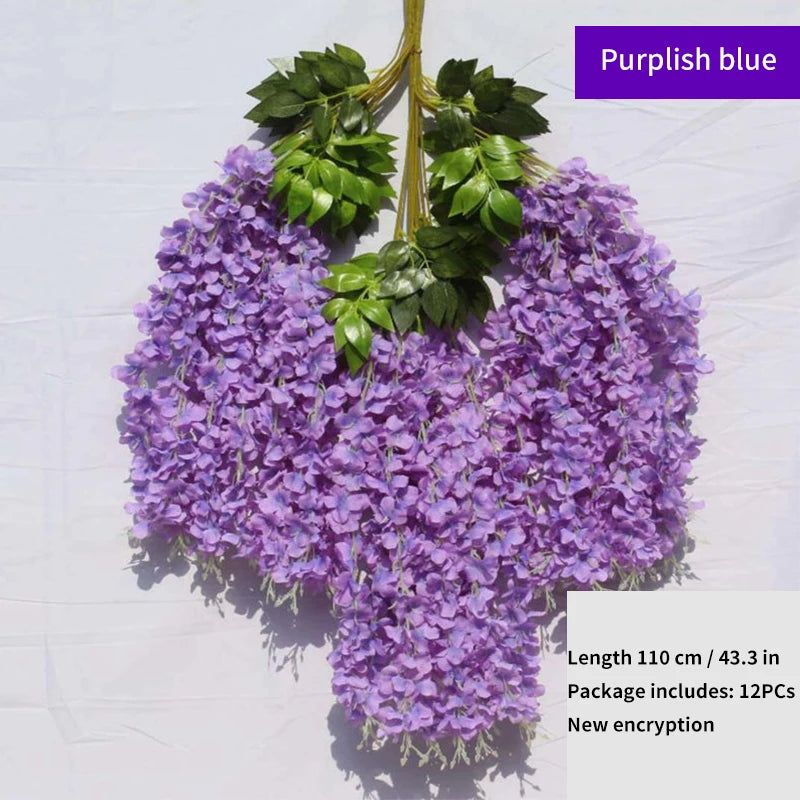 Artificial Wisteria Wreath Rattan for Wedding Arch Decor