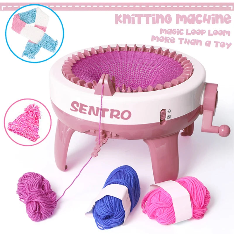 Sentro 40 48 Needle Knitting Machine Dual Knit Loom Kit for Stylish Hats Scarves and Socks Ideal DIY Gift for Craft Lovers