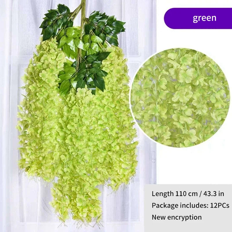Artificial Wisteria Wreath Rattan for Wedding Arch Decor
