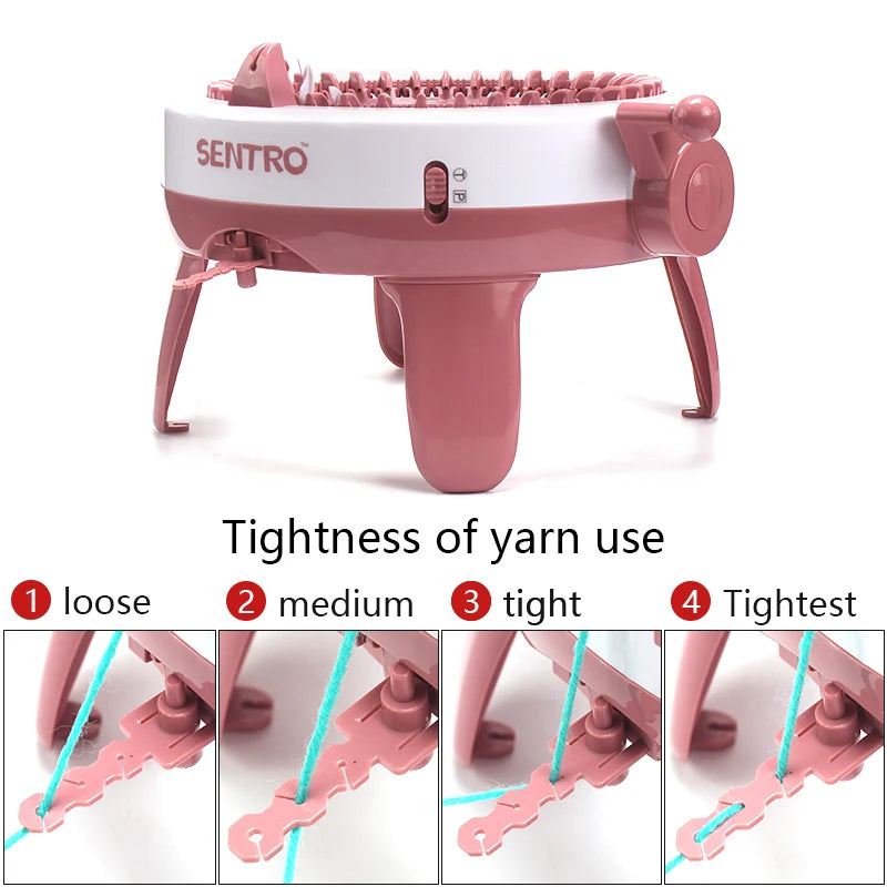 Sentro 40 48 Needle Knitting Machine Dual Knit Loom Kit for Stylish Hats Scarves and Socks Ideal DIY Gift for Craft Lovers