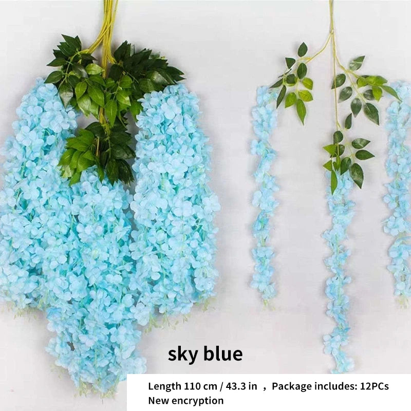Artificial Wisteria Wreath Rattan for Wedding Arch Decor