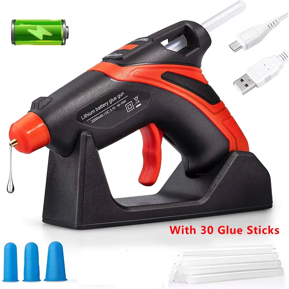 Hign-Concerned Rechargeable Cordless Mini Hot Melt Glue Gun