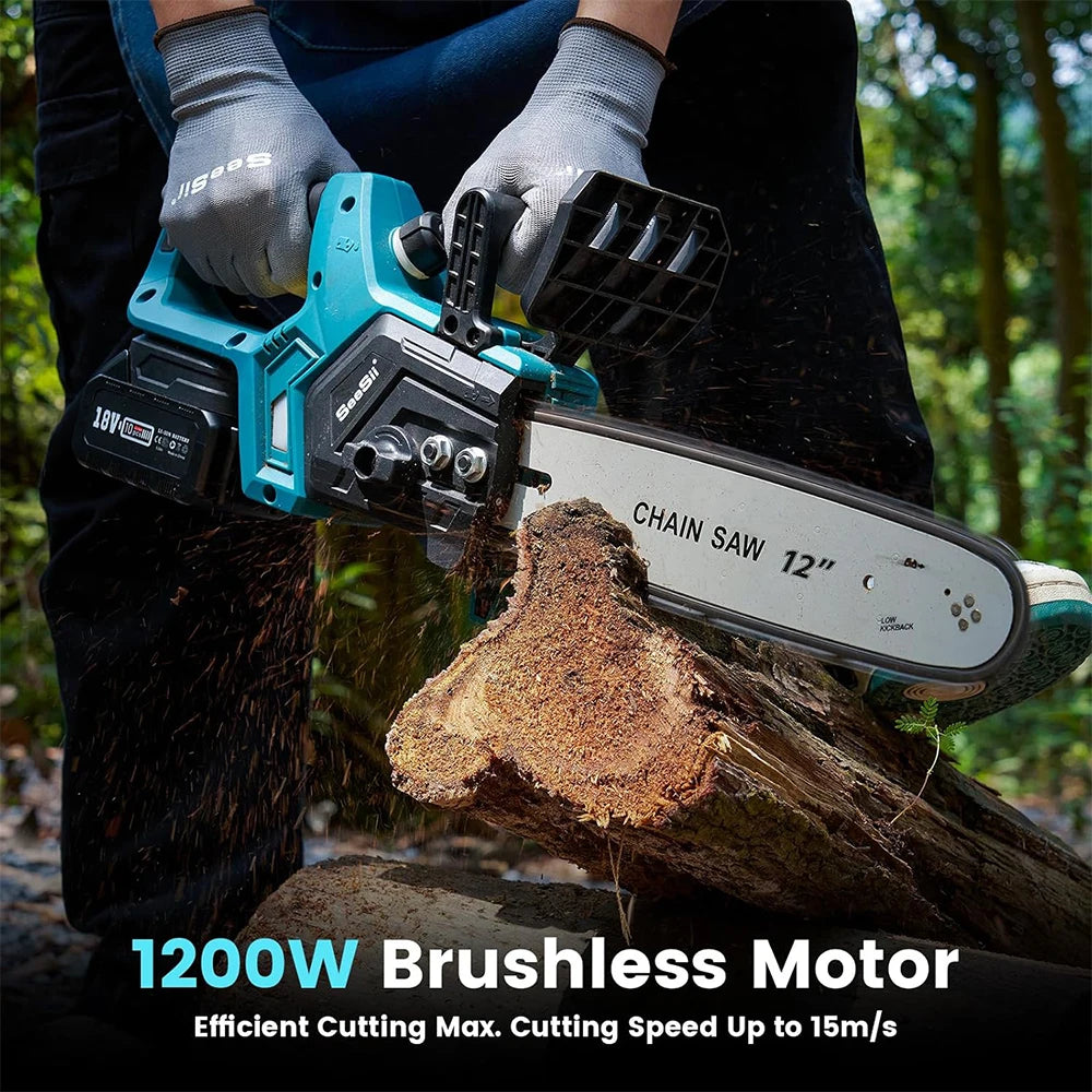 12-Inch Brushless Electric Chainsaw