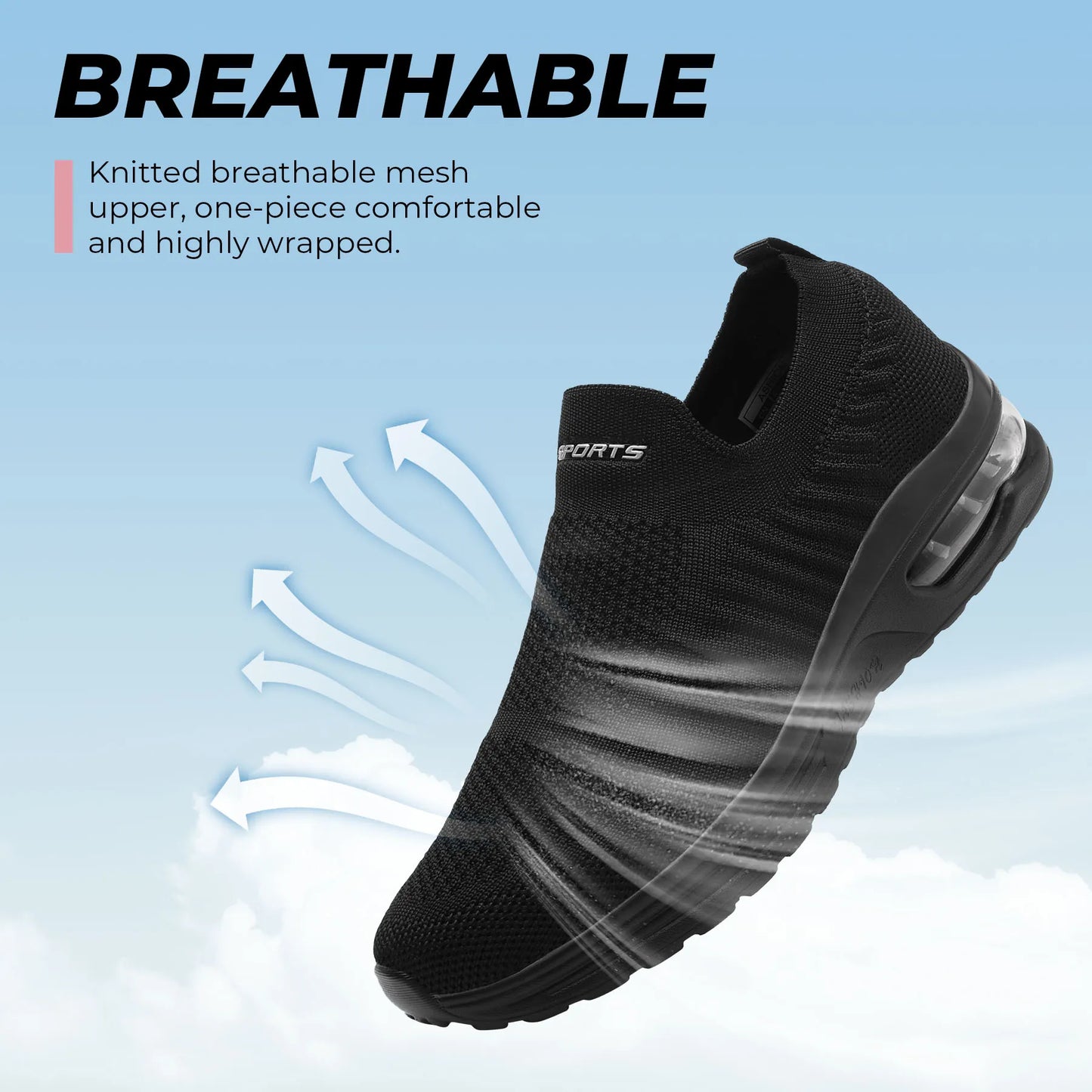 Womens Slip On Sneakers Lightweight Running Shoes For Gym