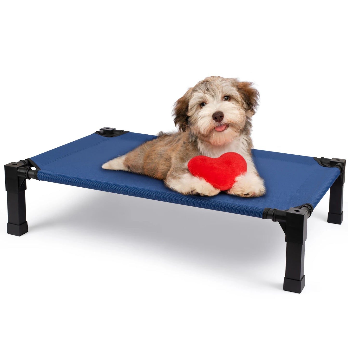 Elevated Dog Bed With Cooling Mesh Chew-Proof Metal Frame Cot