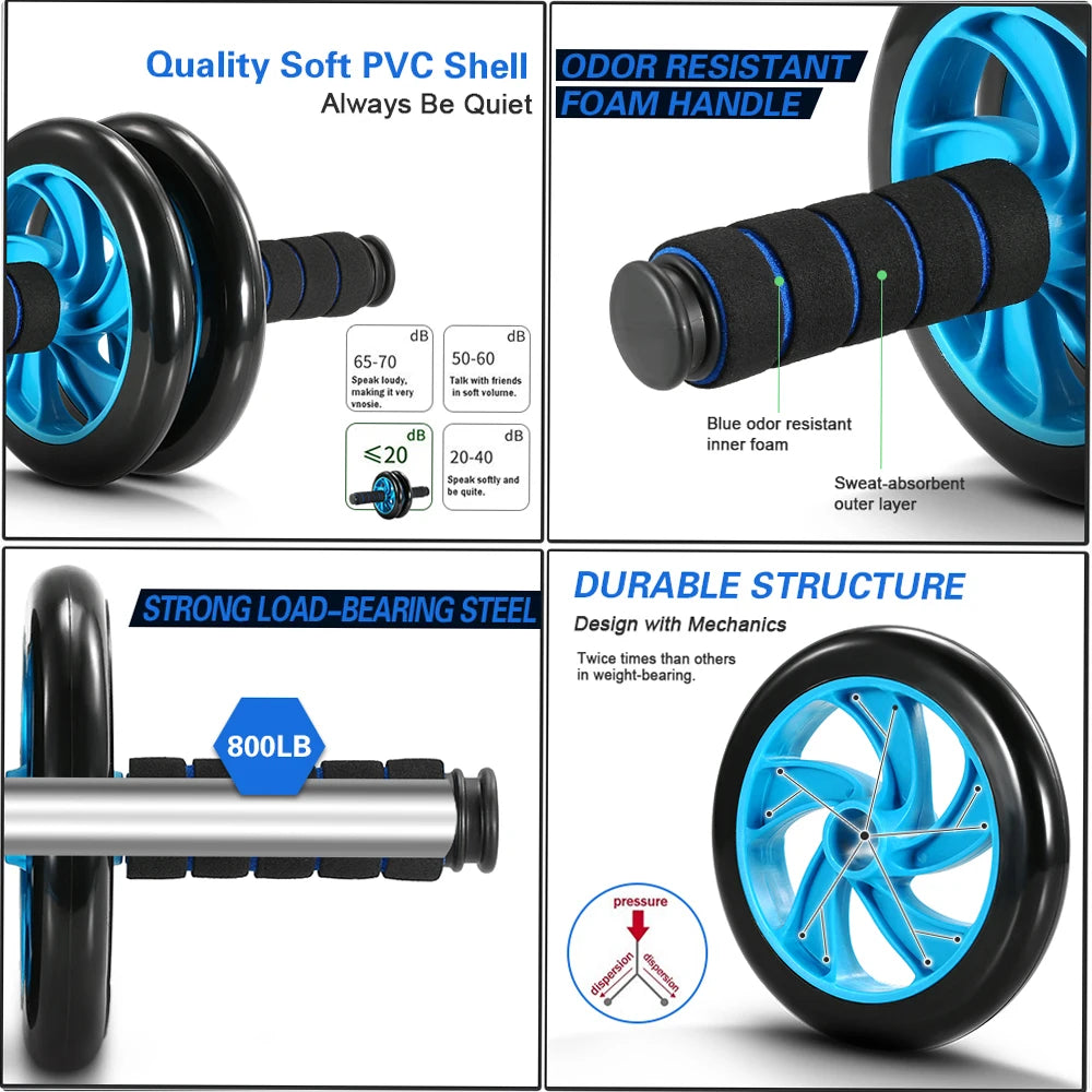 Healthy Abdominal Wheel Fitness Equipment Set for Home Workouts