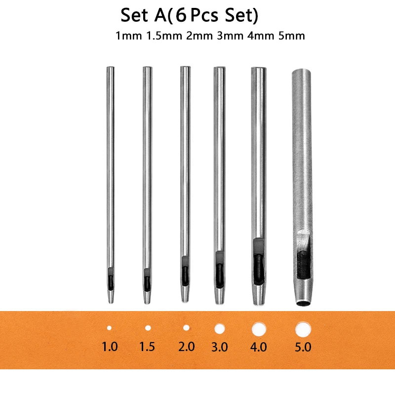 Hollow Punch Set for Leather Craft and Fabric Projects