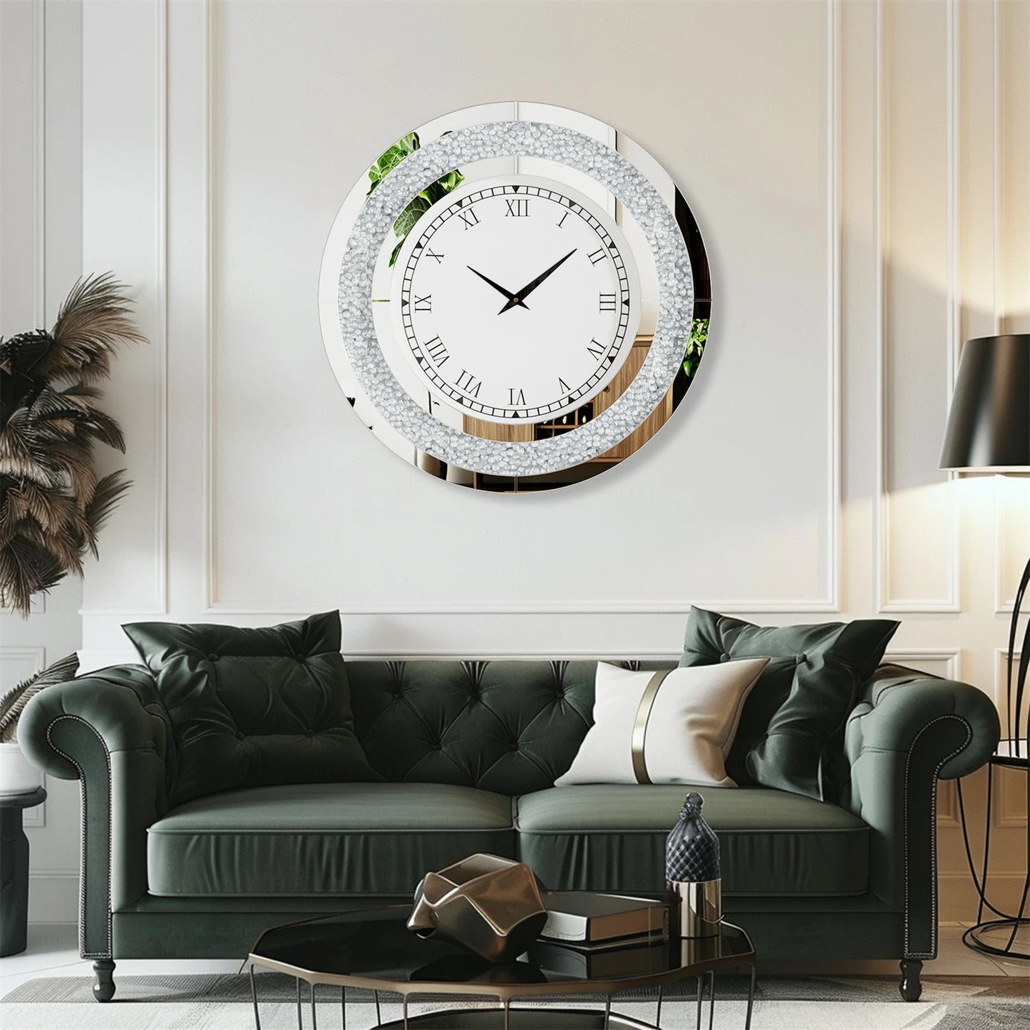 Shining Mirrored Wall Clock