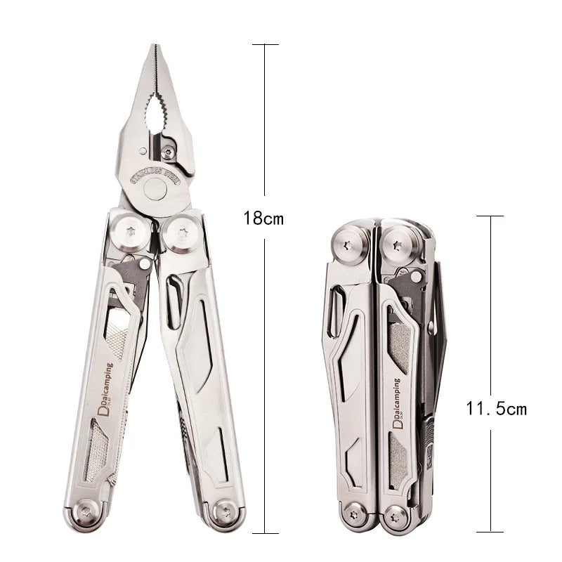 Daicamping DL30 Multitools Hand Multi Tool Clamp Folding Knives Scissors Cutters EDC Survival Gear Manual Pliers