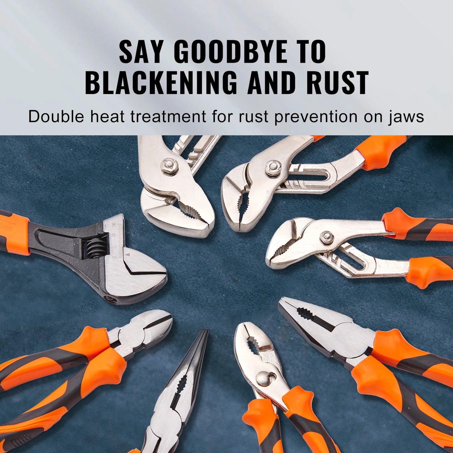 SucceBuy 8-Piece High Carbon Steel Pliers Set with Tool Bag