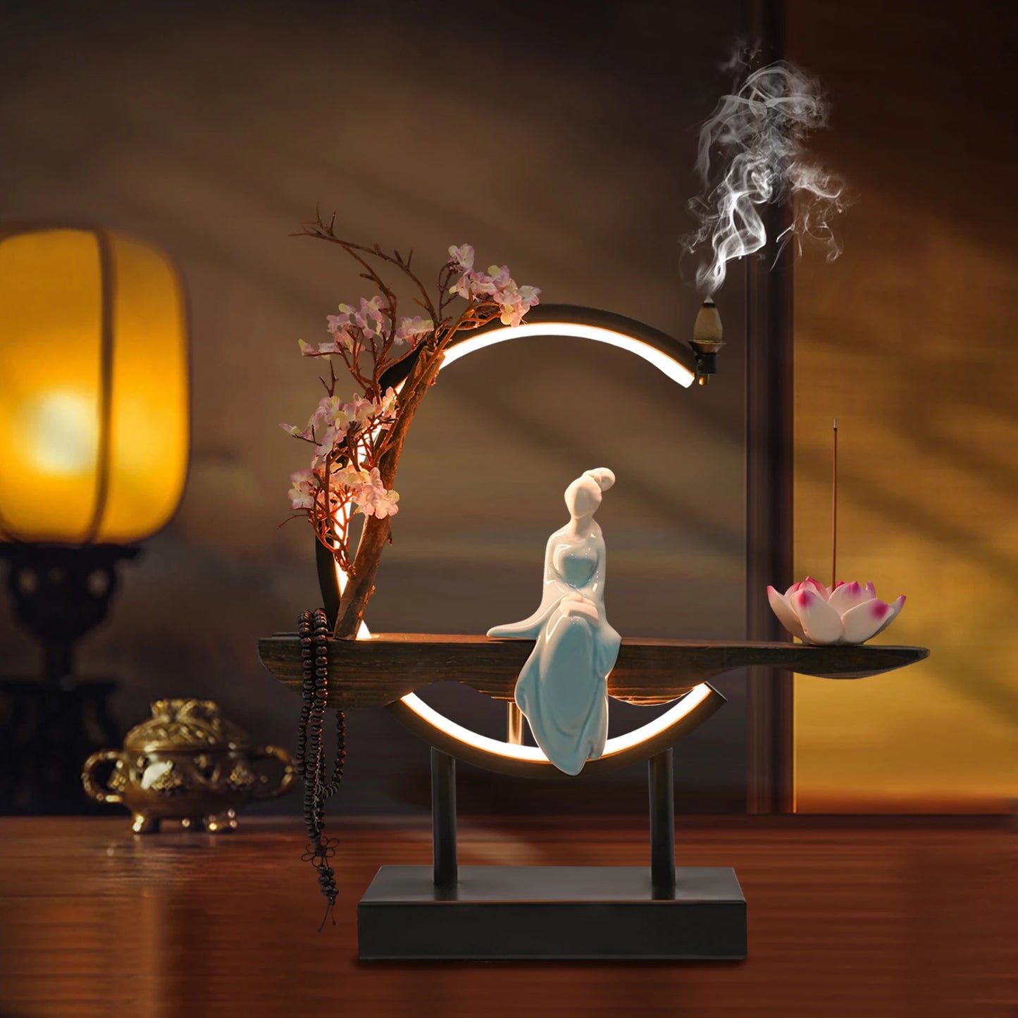 Bymaocar New Chinese Style Zen Meditation Incense Burner Set