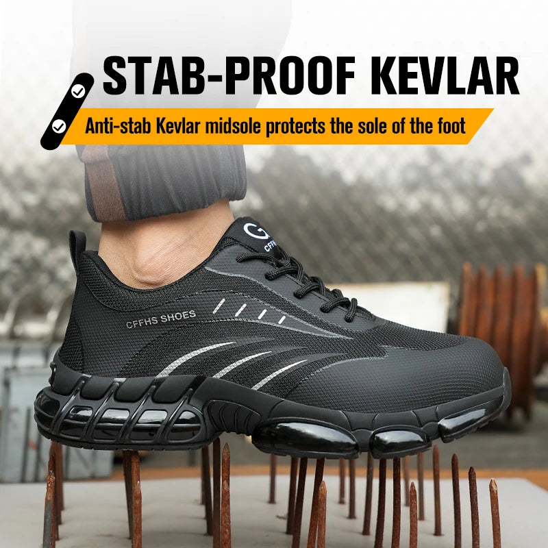 Breathable, Lightweight and Comfortable Anti-Smash Safety Shoes