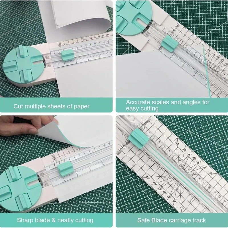 Paper Trimmer Multi Function Craft Paper Cutter with Four Styles for Scrapbooking Photos and Postcards