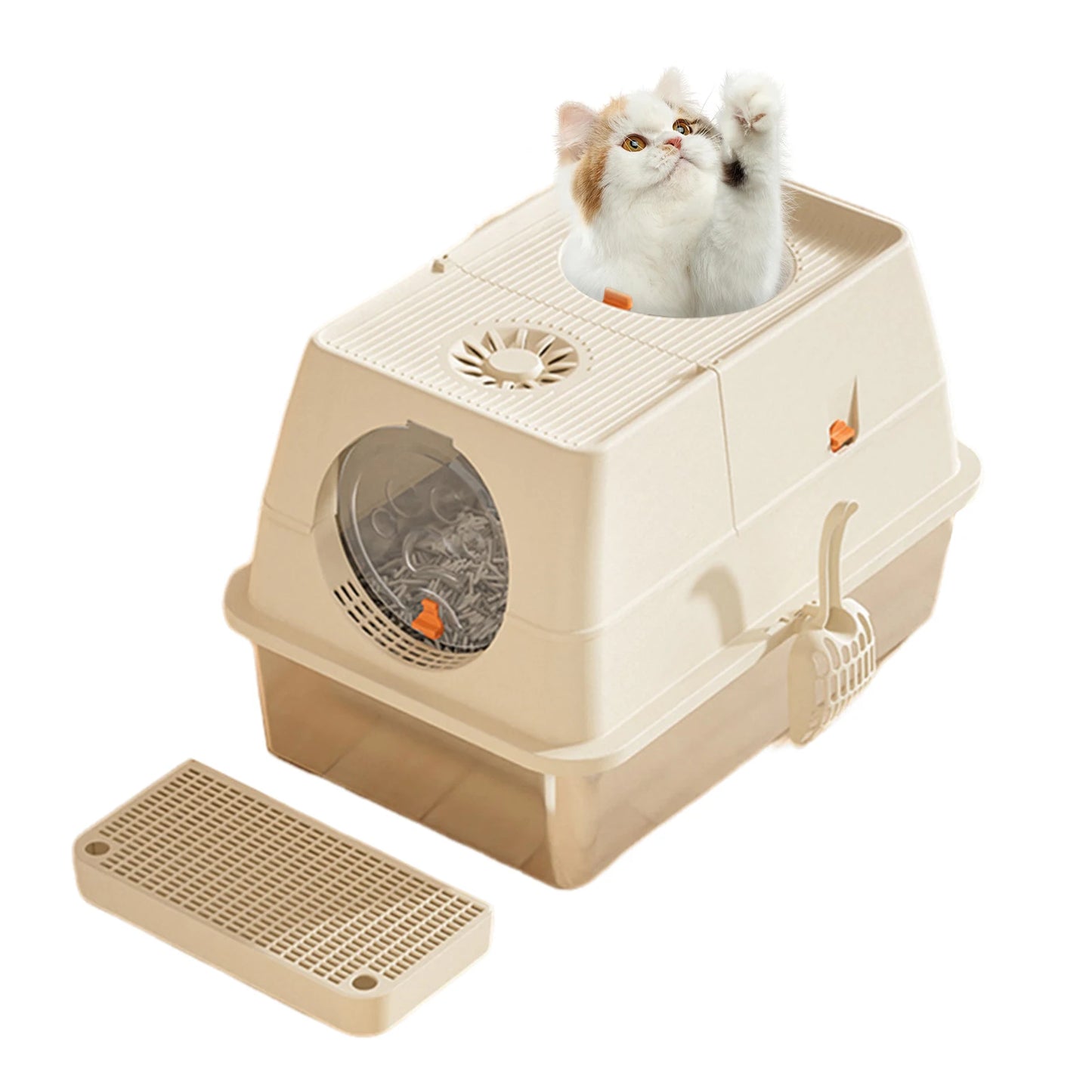 Stainless Steel Top Entry Litter Box for Cats