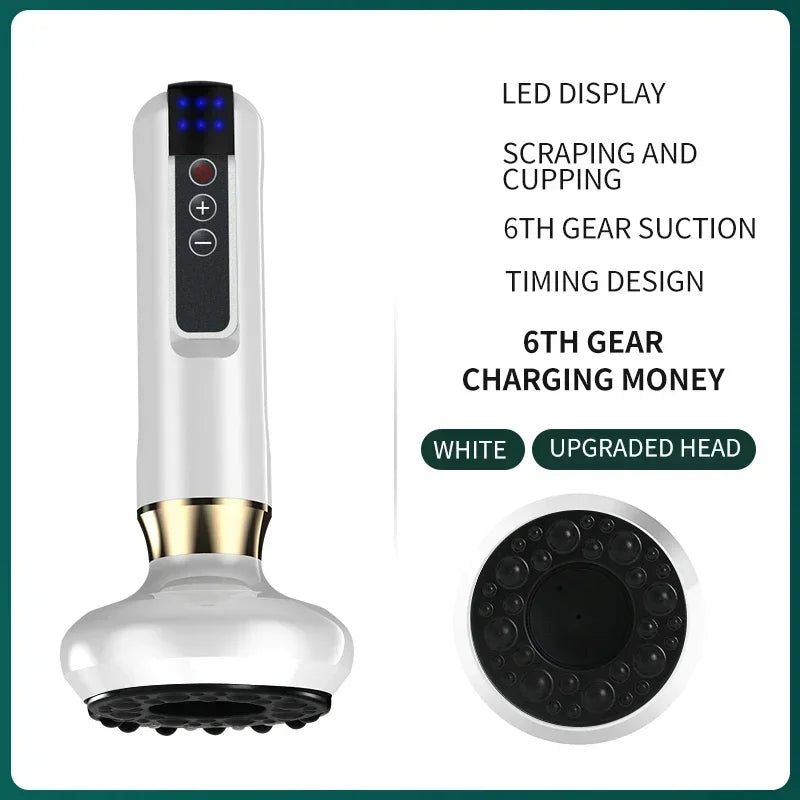 Tricolor Electric Massager Gua Sha Anti Cellulite Vacuum Suction Cup Beauty Health Scraping Infrared Heat Slimming Massage Therapy