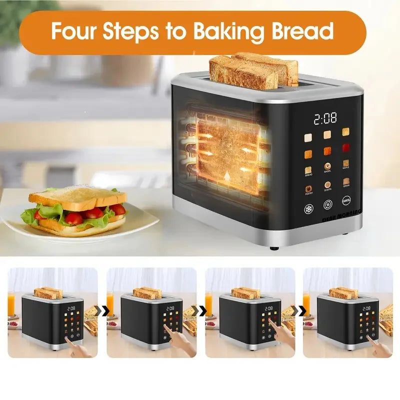 Beinilai Smart Digital Bread Toaster with Touch Screen Display