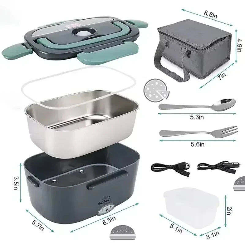 Stainless Steel Electric Lunch Box Food Warmer by Portable Chef