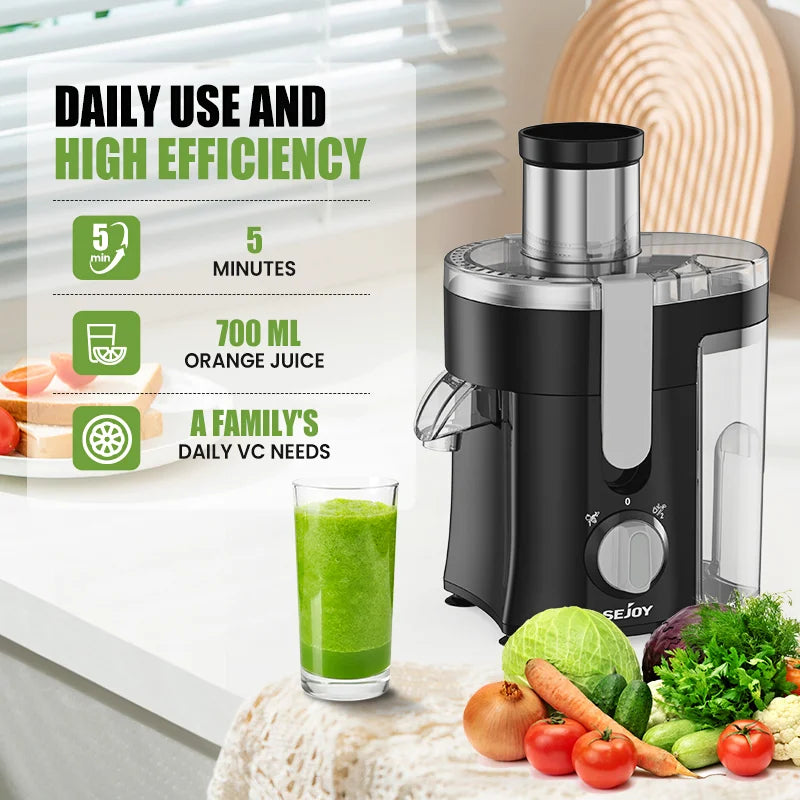 SEJOY Centrifugal Juicer Compact Automatic Pulp Ejection