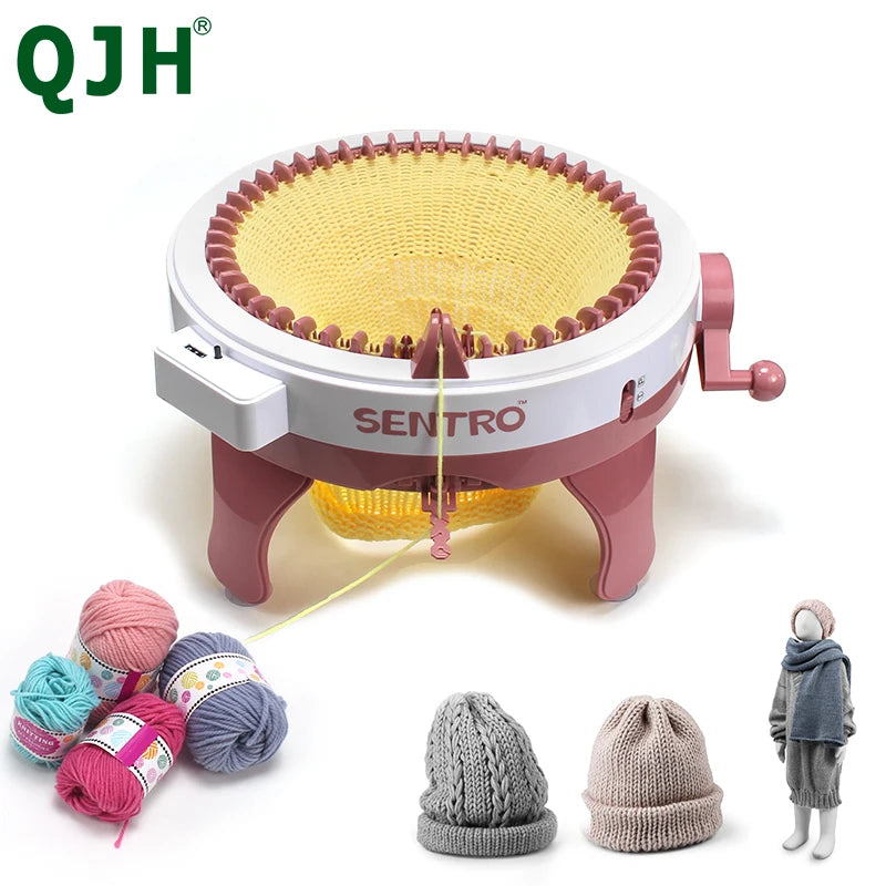 Sentro 40 48 Needle Knitting Machine Dual Knit Loom Kit for Stylish Hats Scarves and Socks Ideal DIY Gift for Craft Lovers