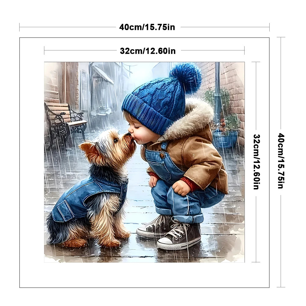 Embroidery Eco-Cotton Thread Boy Cross Stitch Kit Art