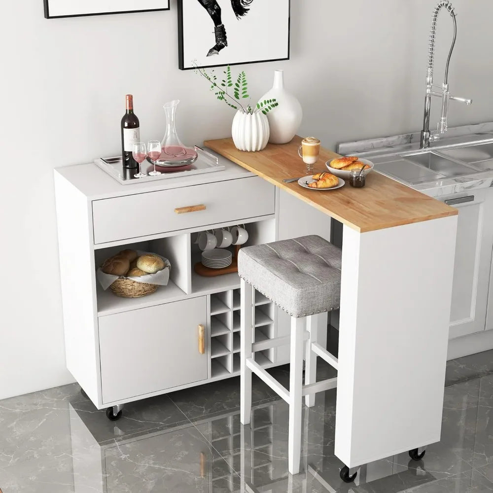 Mobile Kitchen Island Cart by Brand Name, 4-in-1 Serving Solution