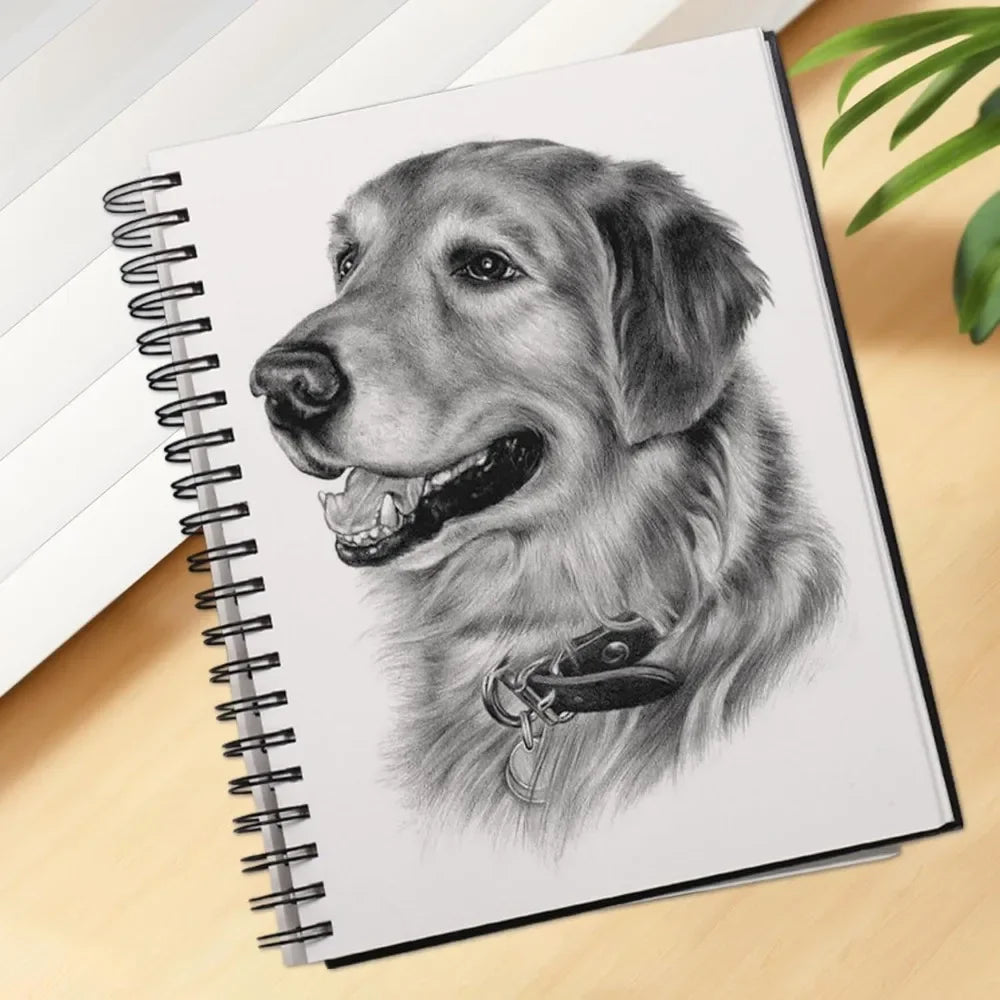 8.5x11 Inch Hardcover Sketchbook Spiral Bound 80 Sheets