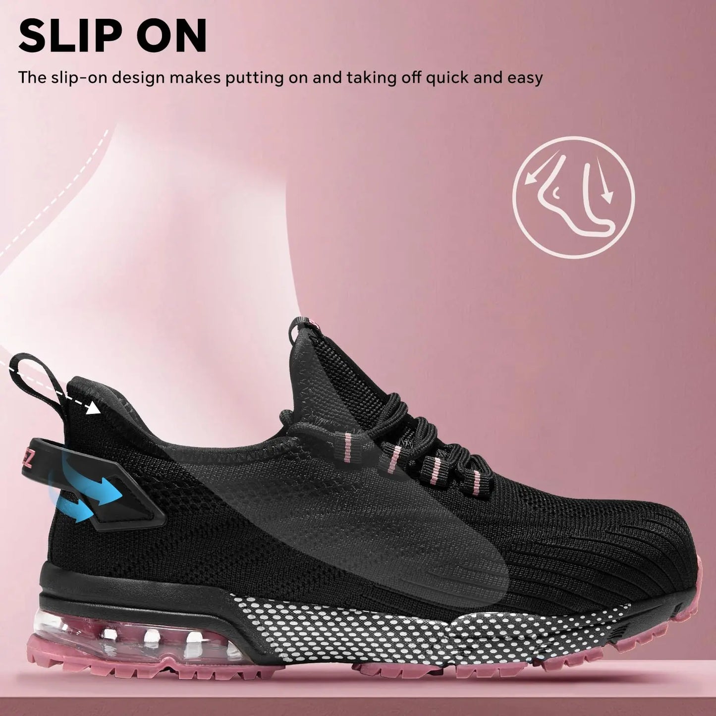 Safety Shoes for Women,Lightweight Non Slip