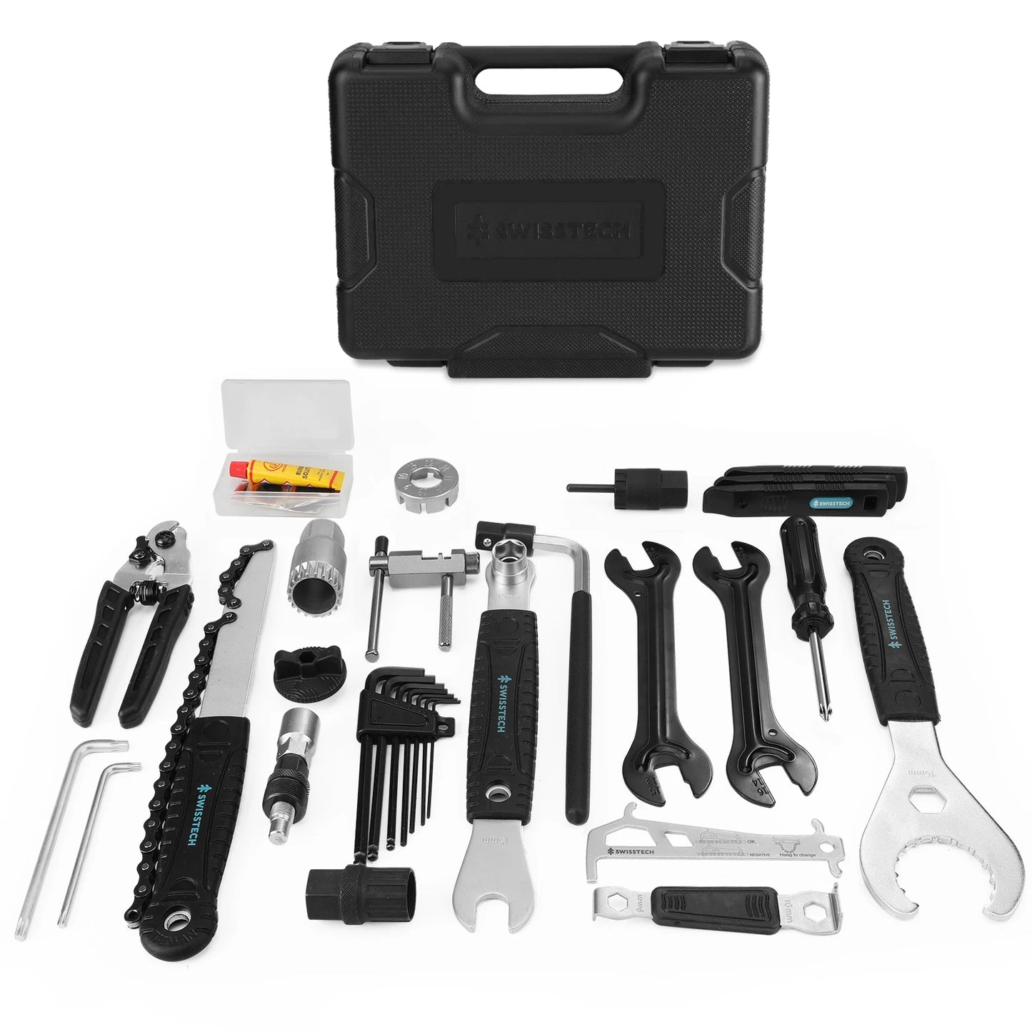 Swiss Tech 30 Piece Bike Repair Tool Kit with Case