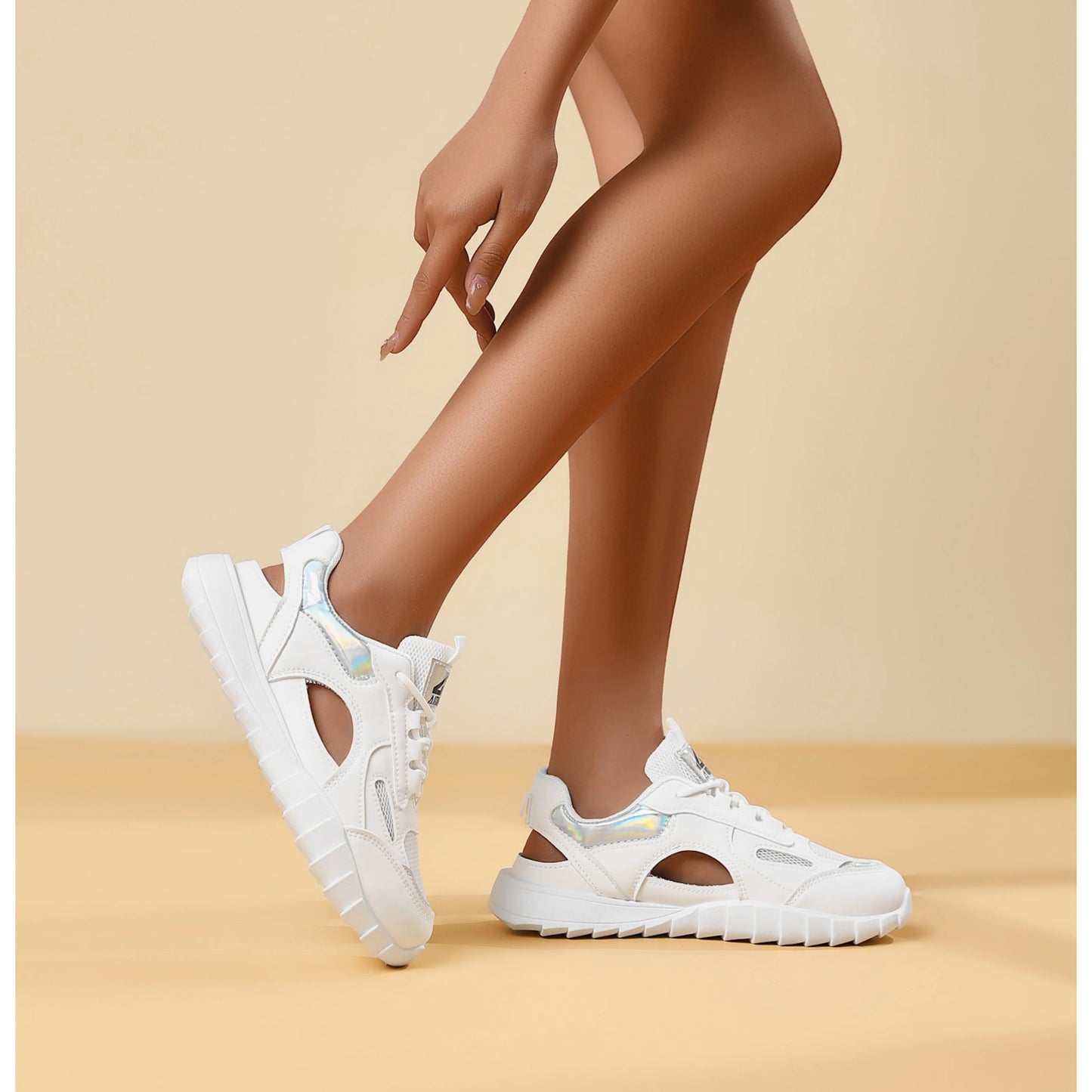 Womens Breathable Thick Sole Casual Sneakers Durable Outdoor Running Walking Shoes Fashion Design for Gym and Daily Wear