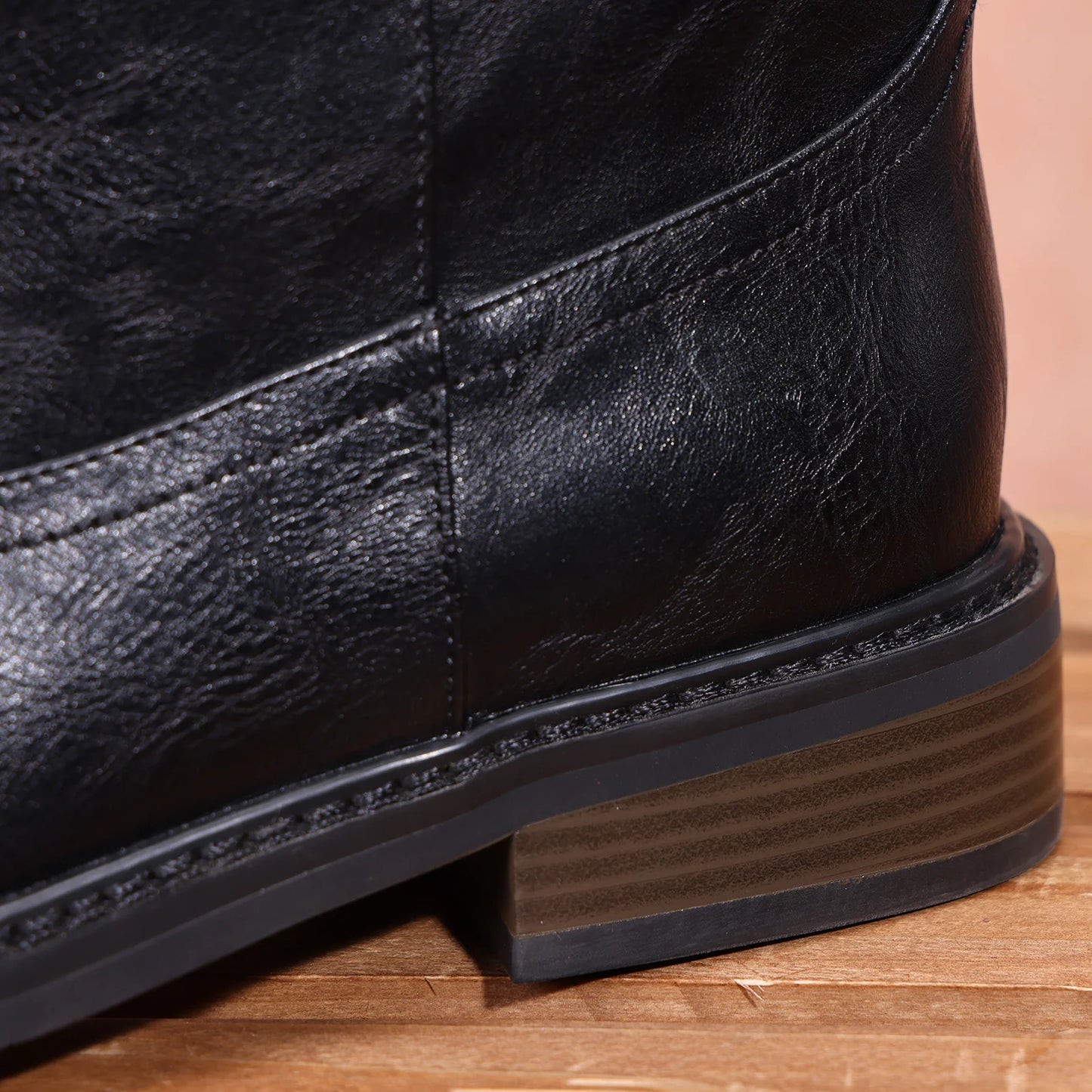Cowboy Boots For Men Mens Square Toe Western Boot With Flag Brown Faux Leather Booties