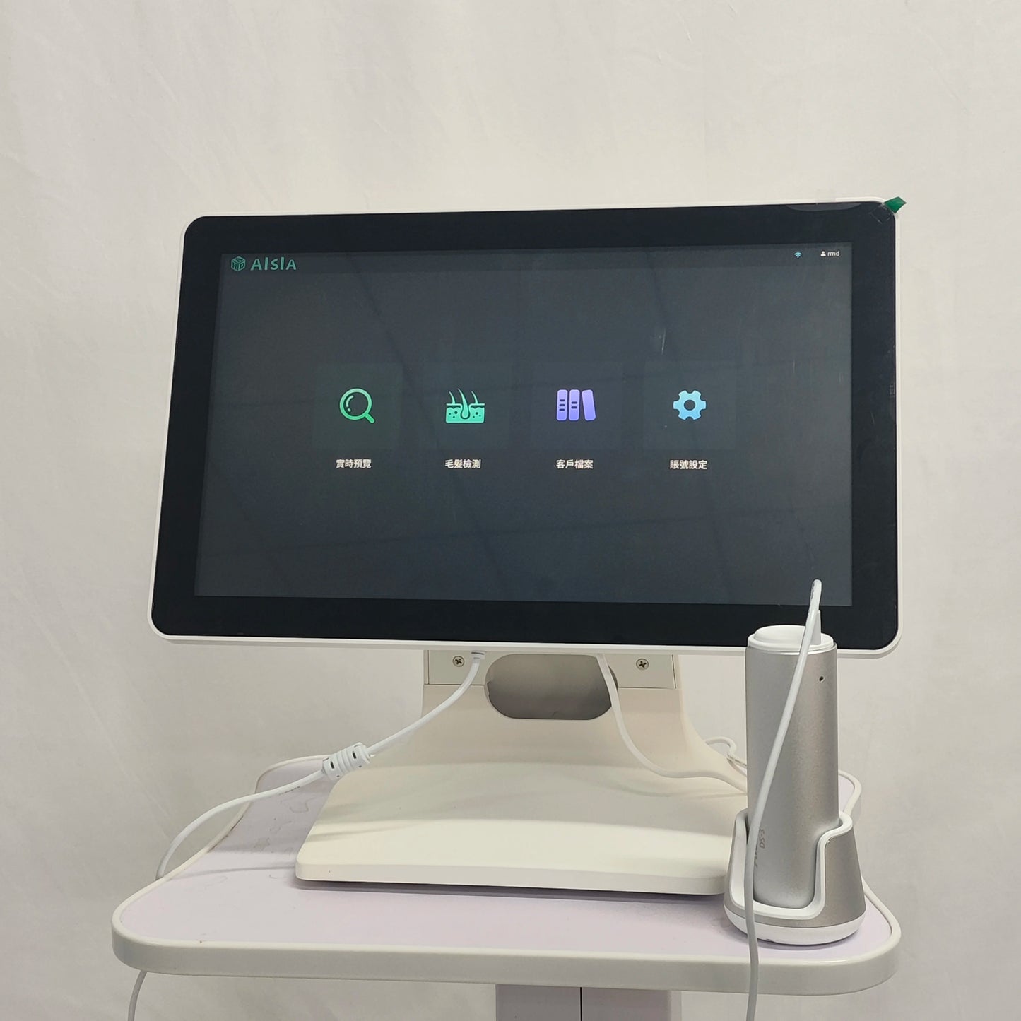 Professional Scalp Care Therapy Hair Analyzer 16 Inch 4 Probe High Definition Skin and Hair Detection Device