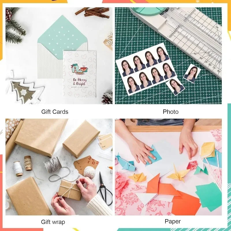 Paper Trimmer Multi Function Craft Paper Cutter with Four Styles for Scrapbooking Photos and Postcards