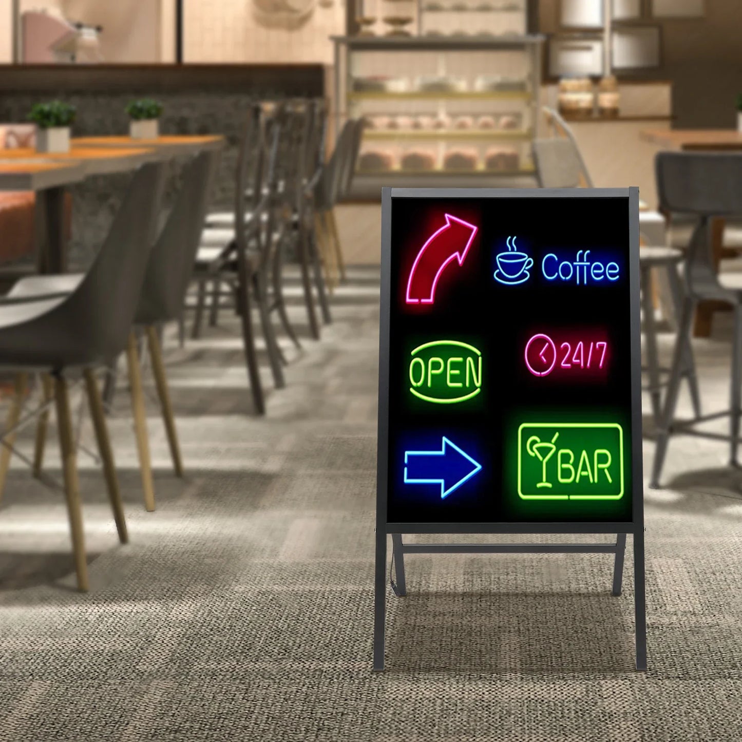 Led Message Board Sign For Menu Eight Markers Included