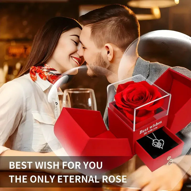 Luxury Rose Jewelry Box Gift For Valentines Day And Moments