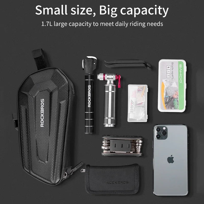 Bicycle Bag 1.7 L Waterproof Saddle Bag Large Capatity