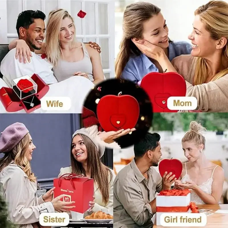 Luxury Rose Jewelry Box Gift For Valentines Day And Moments
