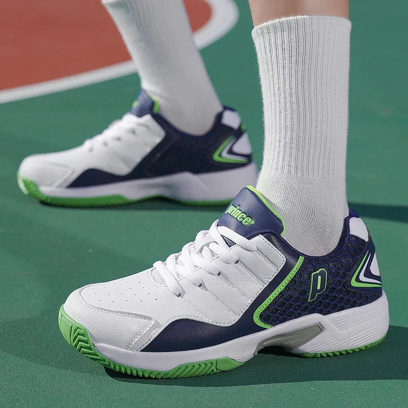 Professional Leather Anti-Slip Badminton and Tennis Shoes