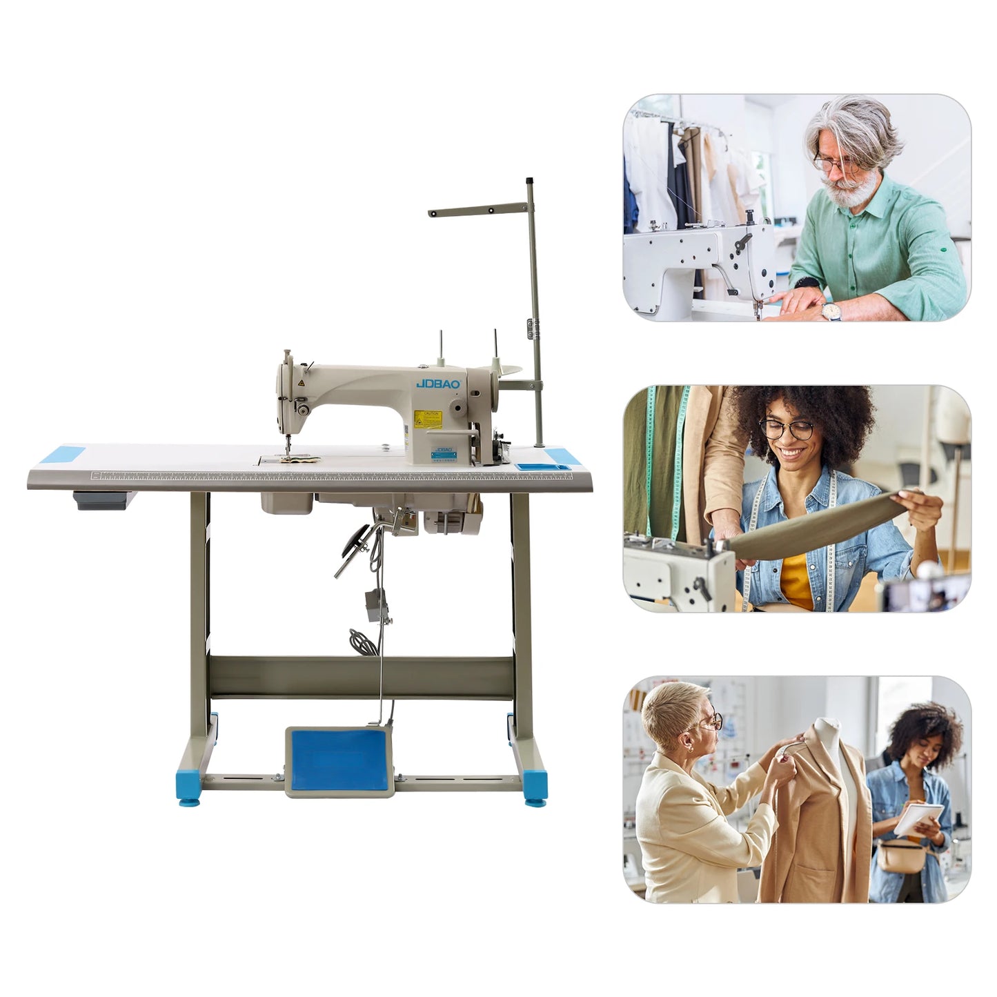 110V 500W Industrial Sewing Machine Adjustable Stitch Length