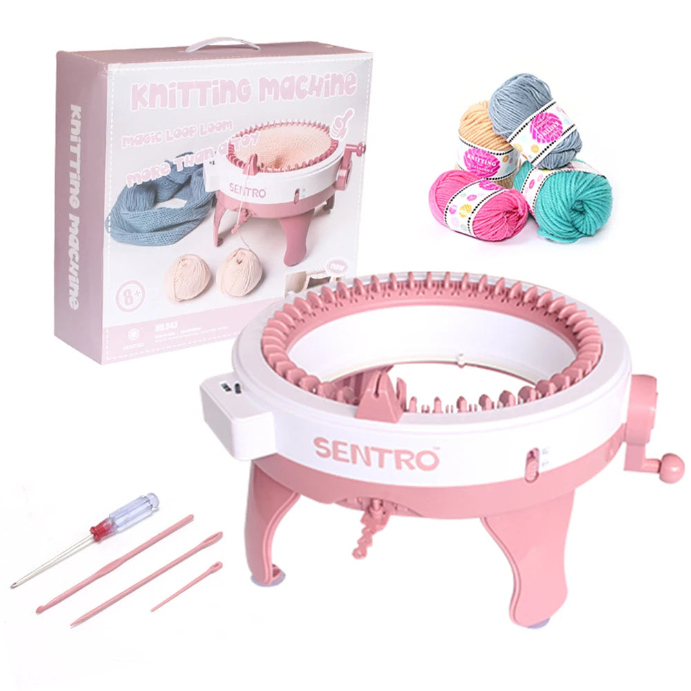 Sentro 40 48 Needle Knitting Machine Dual Knit Loom Kit for Stylish Hats Scarves and Socks Ideal DIY Gift for Craft Lovers