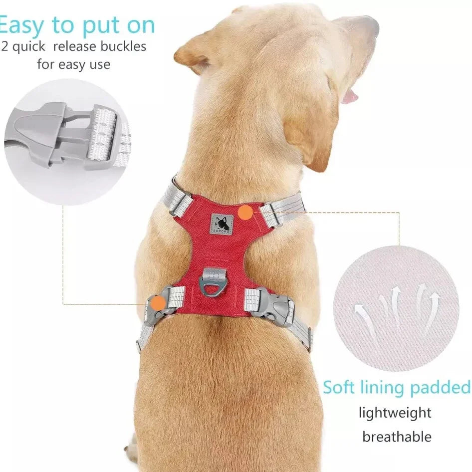 Adjustable Reflective Dog Harness for Outdoor Training and Safety